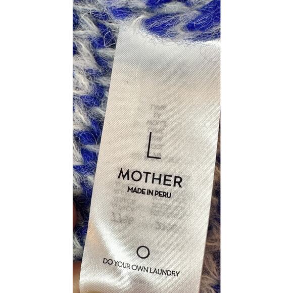 MOTHER The Crop Alpaca-Blend Animal Print Knit Sweater Large NWT - Picture 13 of 15